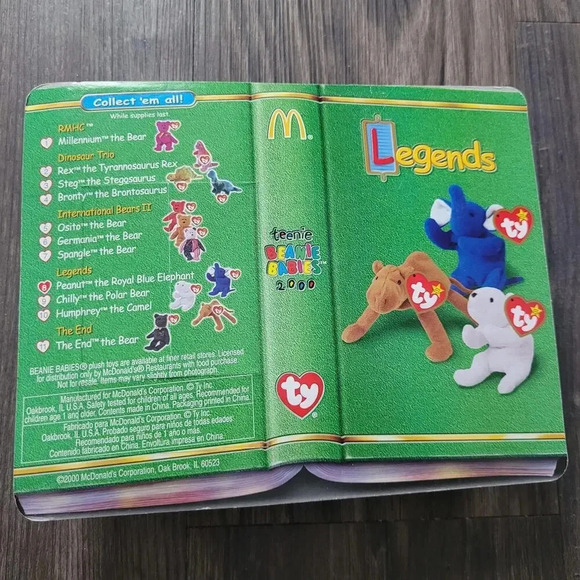 Peanut The Royal Blue Elephant Legend TY Beanie Baby Plush McDonalds Vintage NEW - Picture 3 of 8